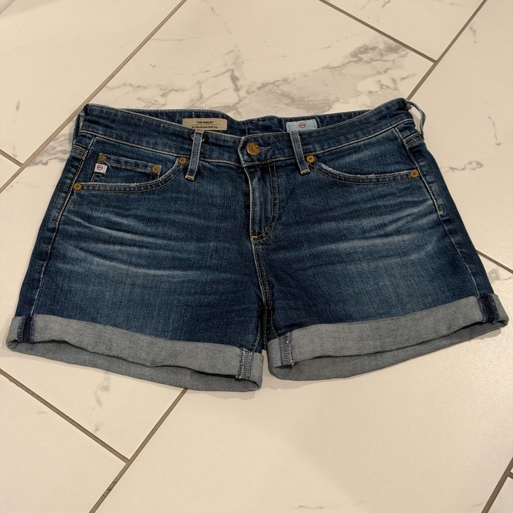 AG The Hailey Ex-Boyfriend Roll Up Jean Shorts - Picture 4 of 9
